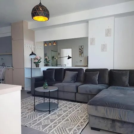 Apartment Polished With Sea Glimpse Sarande